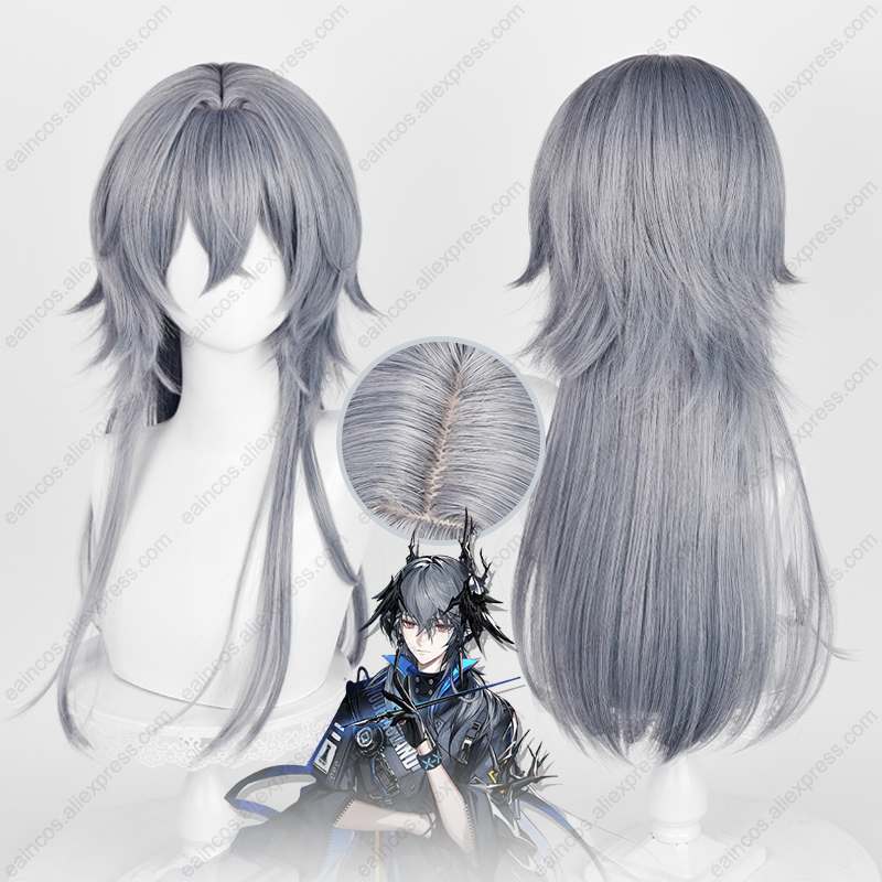 Anime Cosplay Blue Hair - Парик для косплея arknight с логотипом,