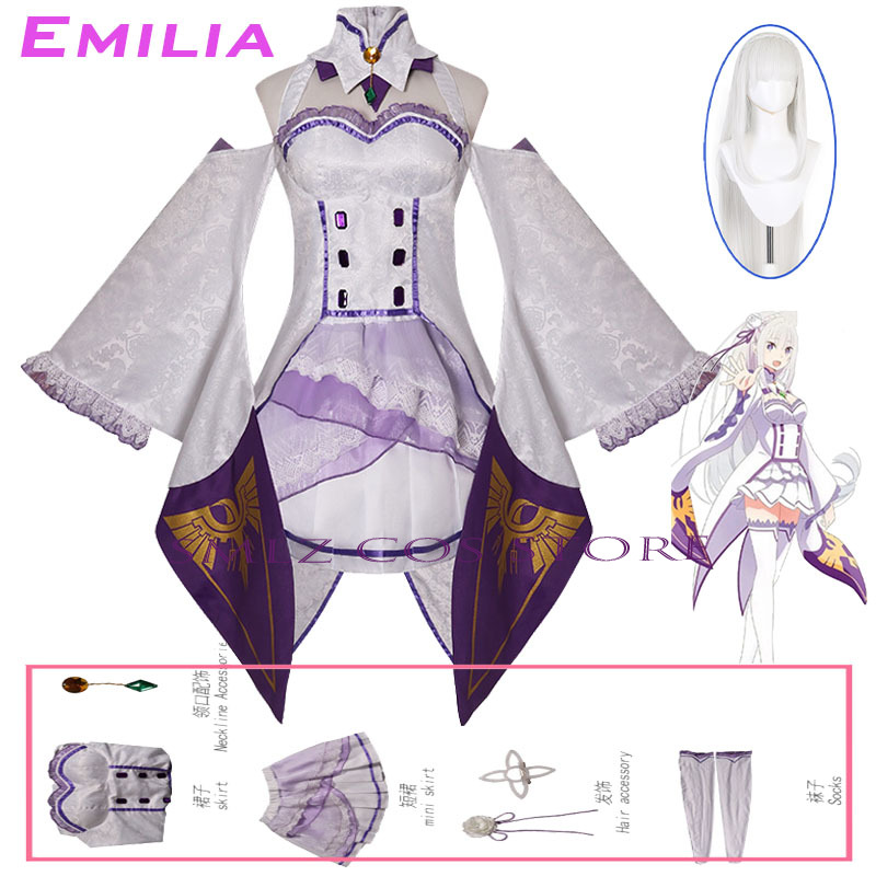Костюм для косплея Эмилии из а – обзор и цена Anime Cosplay Ladies